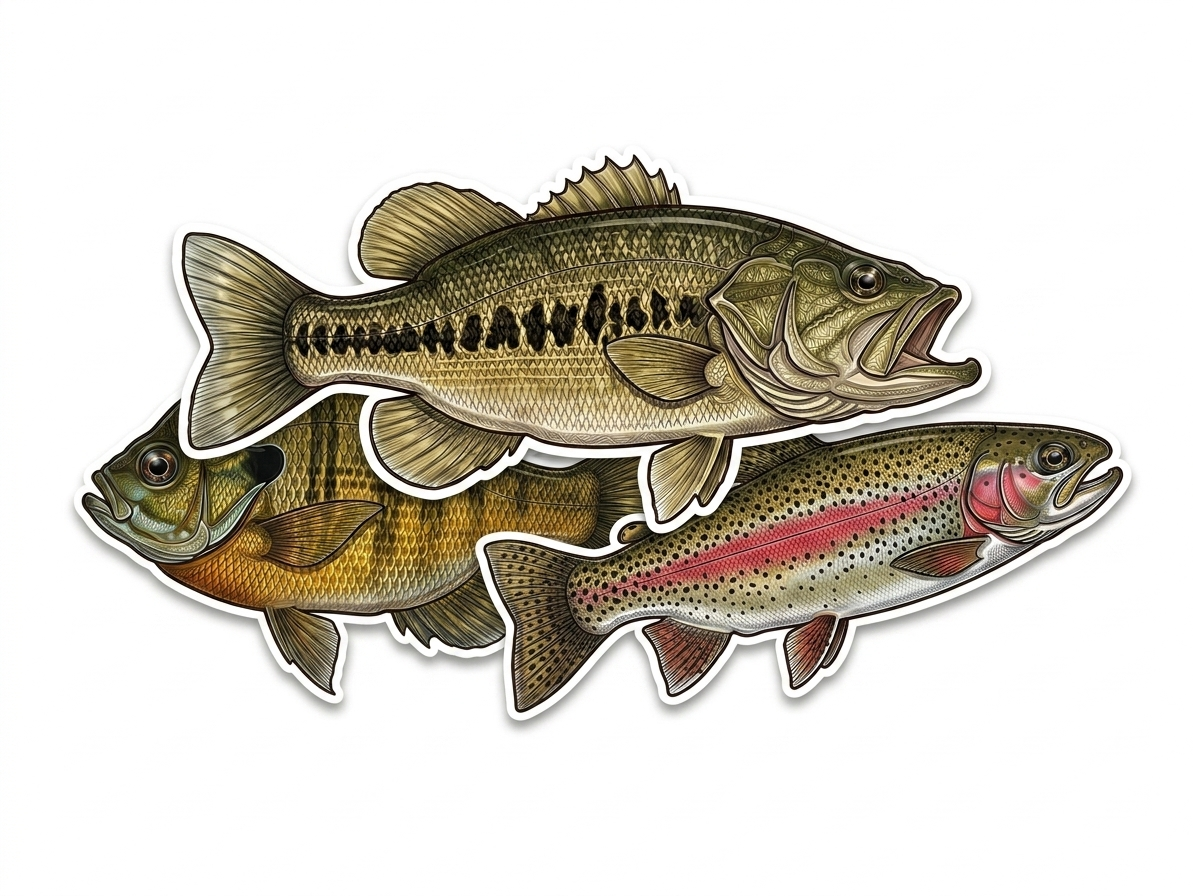 CreekCutsDecals CreekCuts Starter Series Bundle 3-Pack with various nature-themed decal designs on a white background