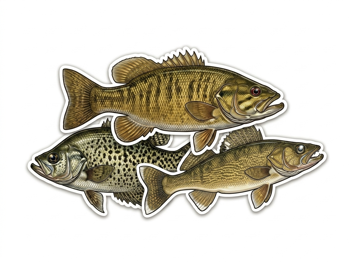 CreekCutsDecals Northwoods Series Bundle featuring three nature-inspired decals with mountain, tree, and wildlife designs.